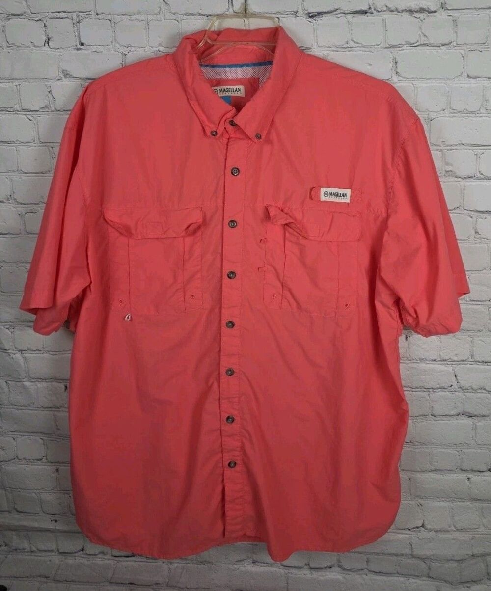 Magellan Outdoors Men's XXL Coral Moisture Wicking Fishing Shirt